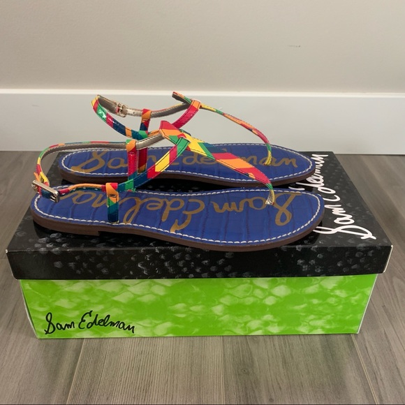 NIB Sam Edelman Gigi Rainbow Sandals, 7.5 - Picture 7 of 7